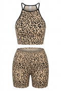 Leopard print two piece set