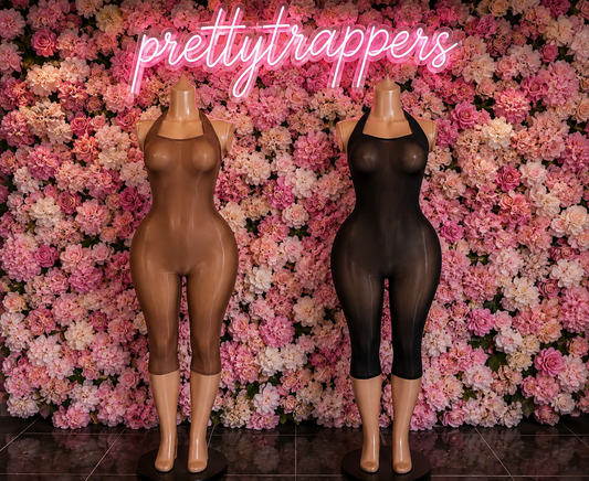 Sheer body stocking rompers