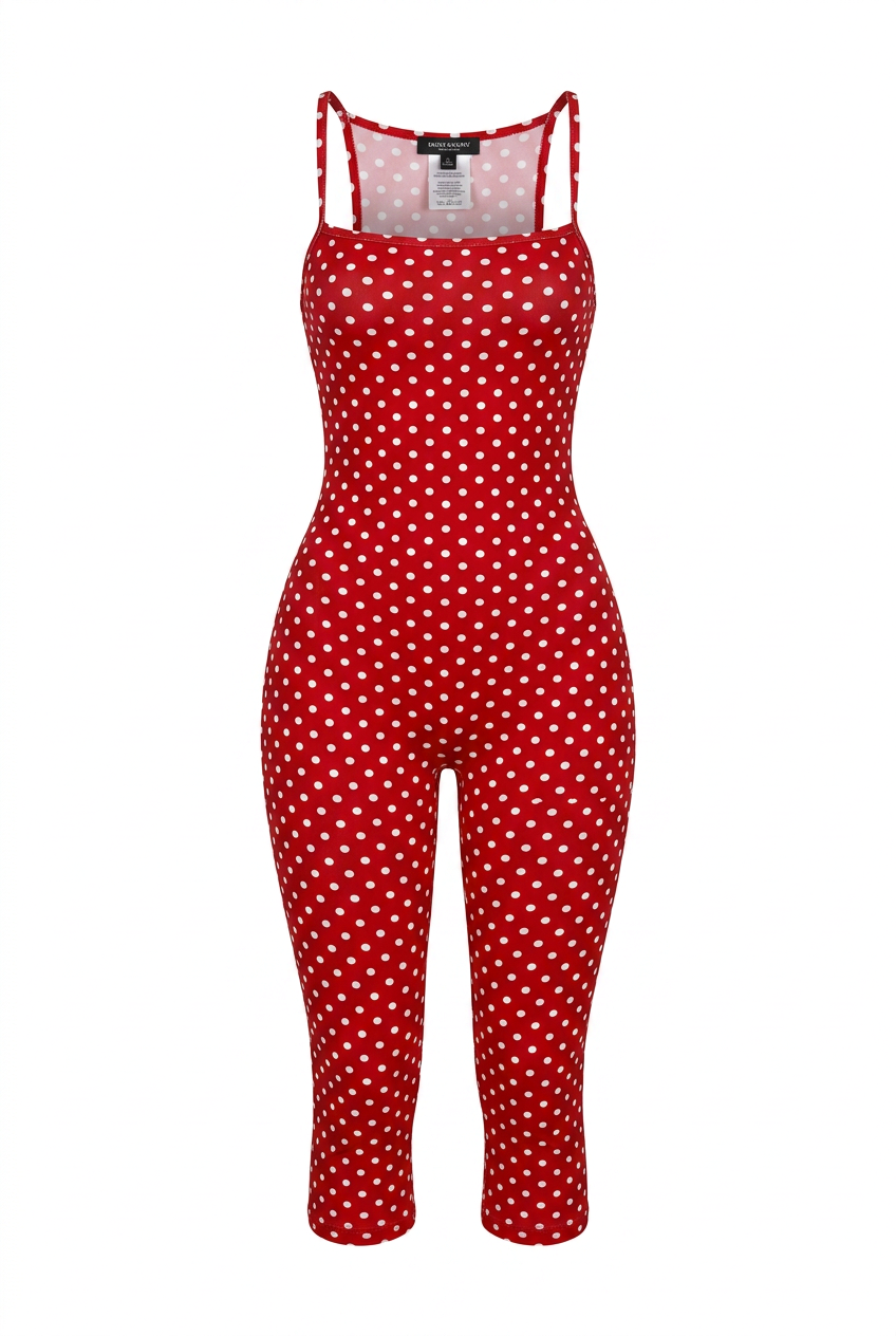 Polka dot halter jumpsuit