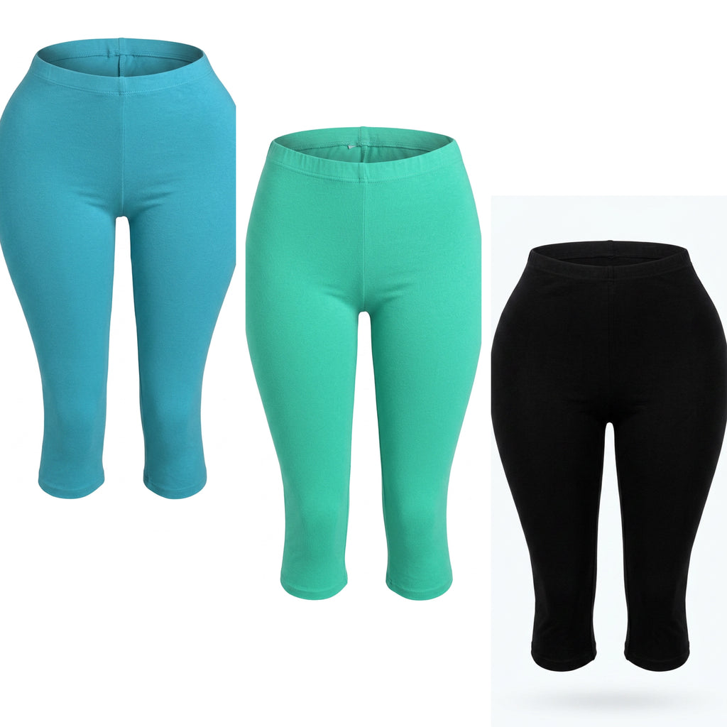 Basic cotton capri leggings
