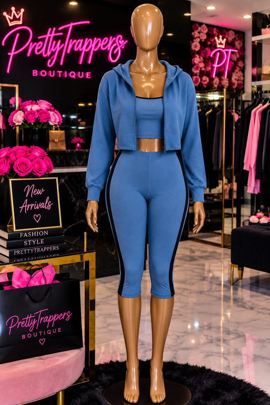 Blue Three piece tracksuit